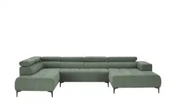 switch Wohnlandschaft Caro Grundfunktion links Mikrofaser Khaki