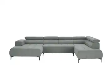 switch Wohnlandschaft Caro Grundfunktion rechts Mikrofaser Grau