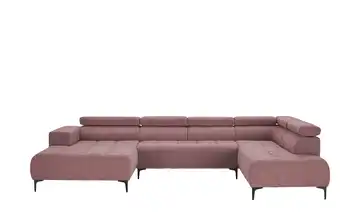 switch Wohnlandschaft Caro Grundfunktion rechts Mikrofaser Rotbraun