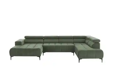 switch Wohnlandschaft Caro Grundfunktion rechts Chenille Olivgrün