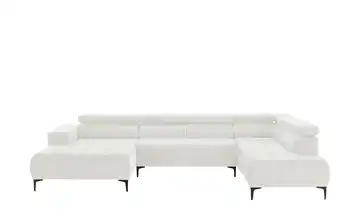 switch Wohnlandschaft Caro Grundfunktion rechts Chenille Wollweiß