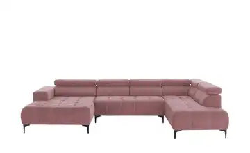 switch Wohnlandschaft Caro Grundfunktion rechts Chenille Rosé