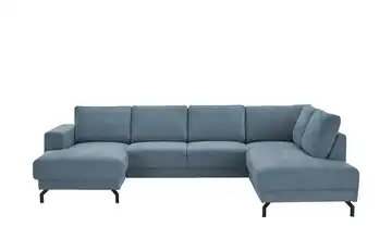 switch Wohnlandschaft Brazil Blau, Grau Chenille rechts