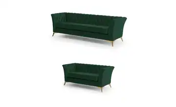 Polstergarnitur 3+2 Flaschengrün