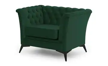Chesterfield Sessel Wilhelm Schwarz Grün