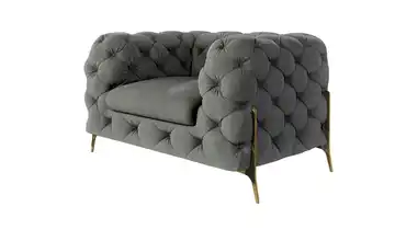 Chesterfield Sessel Natalie Grau