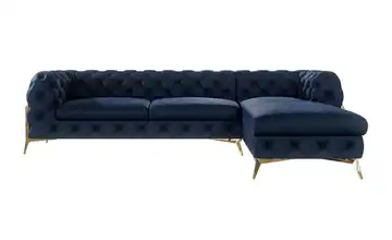 Ecksofa rechts Marineblau
