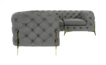 Ecksofa links Grau