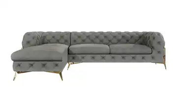 Ecksofa links Grau