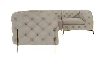 Ecksofa links Creme