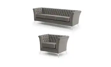 Polstergarnitur 3+1 Grau