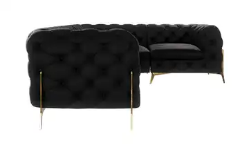 Ecksofa links Schwarz