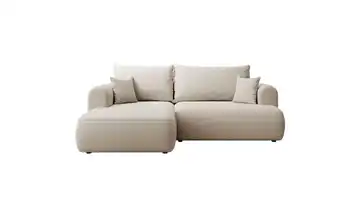 Selsey Ecksofa Ovo Mini links Creme Samt