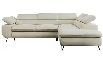 Ecksofa Beige Ecksofa Beige Velvet rechts Beige