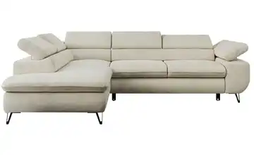 Ecksofa Beige Ecksofa Beige Velvet links Beige
