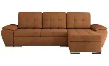 Ecksofa mit Schlaffunktion Umbria Orange Webstoff