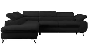 Ecksofa Schwarz Ecksofa Schwarz Boucle links Schwarz
