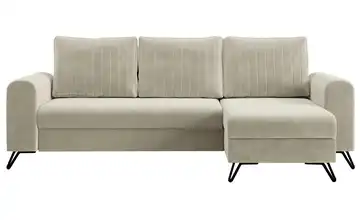 Ecksofa mit Schlaffunktion Axel Beige Velours