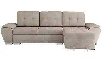 Ecksofa mit Schlaffunktion Umbria Beige Webstoff