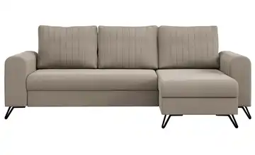 Ecksofa mit Schlaffunktion Axel Beige Webstoff