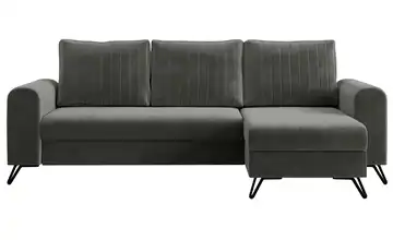 Ecksofa mit Schlaffunktion Axel Grau Velours