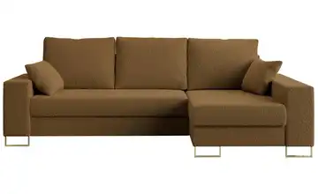 Ecksofa mit Schlaffunktion Dorain Boucléstoff Braun