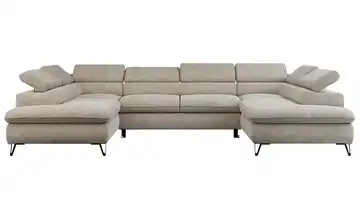 Wohnlandschaft Peter Beige Webstoff