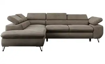 Ecksofa Braun Ecksofa Braun Velvet links Braun