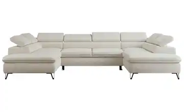 Wohnlandschaft Peter Hellbeige Velours