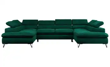 Wohnlandschaft Peter Flaschengrün Velours