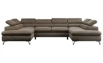 Wohnlandschaft Peter bronzefarben Velours