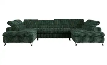 Wohnlandschaft Peter Khaki Cordstoff grob