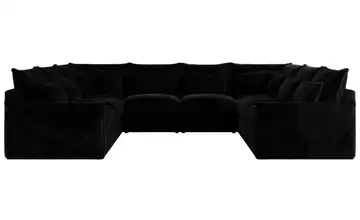 Wohnlandschaft Veroso Schwarz Teddy