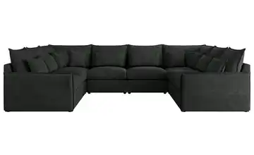 Wohnlandschaft Veroso Dunkelgrau Webstoff