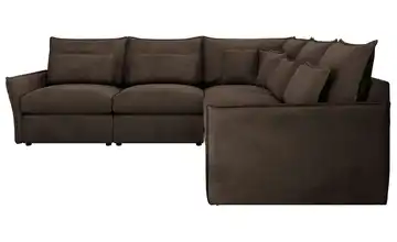 Ecksofa Veroso Braun Ecksofa Braun Velvet