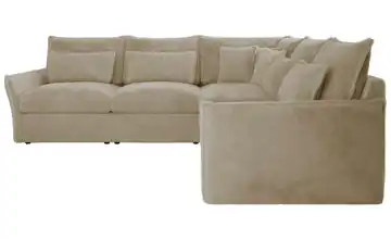 Ecksofa Veroso Creme Ecksofa Creme Plüsch