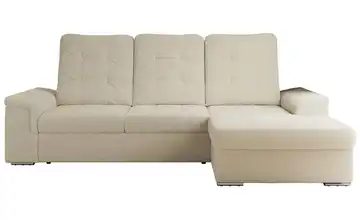 Ecksofa mit Schlaffunktion Madrito rechts Teddy Beige