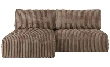 Ecksofa mit Schlaffunktion Vivo Ecksofa Braun Cord Braun links Cordstoff grob