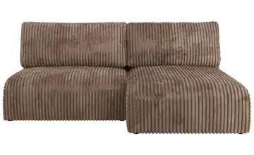 Ecksofa mit Schlaffunktion Vivo Ecksofa Braun Cord Braun rechts Cordstoff grob