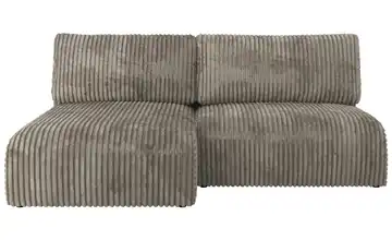 Ecksofa mit Schlaffunktion Vivo Ecksofa Braun Cord Hellbraun links Cordstoff grob