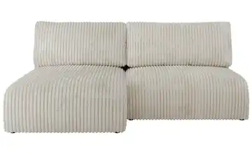 Ecksofa mit Schlaffunktion Vivo Ecksofa Creme Cord Creme links Cordstoff grob