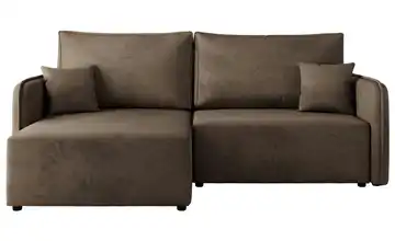 Ecksofa Braun Ecksofa Braun Velvet Braun links