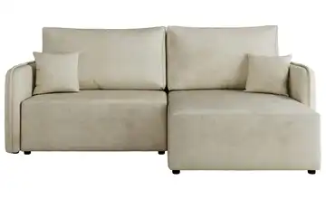 Ecksofa Beige Ecksofa Beige Velvet Beige rechts