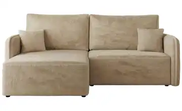 Ecksofa Beige Ecksofa Beige Plüsch Beige links