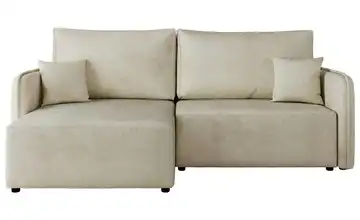 Ecksofa Beige Ecksofa Beige Velvet Beige links