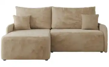 Ecksofa mit Schlaffunktion Arpa Teddy Beige links