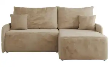 Ecksofa mit Schlaffunktion Arpa Teddy Beige rechts