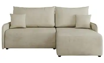 Ecksofa mit Schlaffunktion Arpa Velours Beige rechts