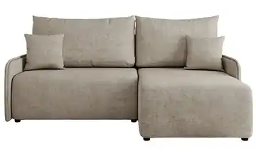 Ecksofa mit Schlaffunktion Arpa Webstoff Beige rechts