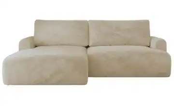Ecksofa mit Schlaffunktion Tono Creme Teddy links